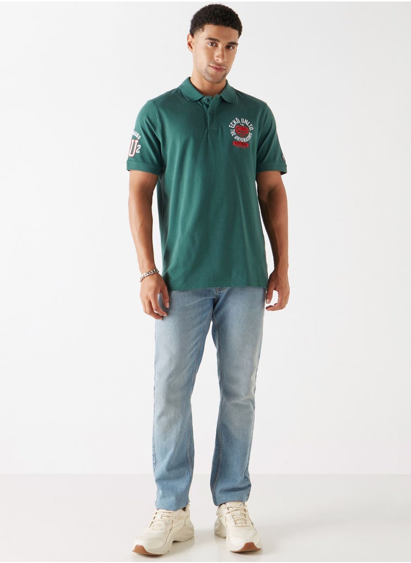Ecko Unltd. - Logo Print Collar Neck T-Shirt - Image 1