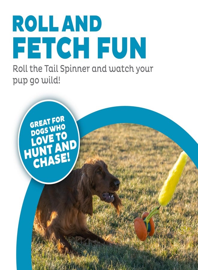 Outward Hound Tail Spinner Squeaky Dog Chase Toy with Furry Tail - Image 2