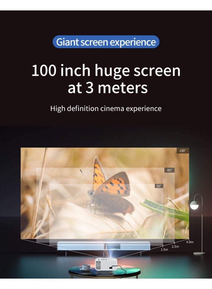 AiQi Smart Projector 1080P Full HD 4K Decoding, Android 9.0, 2.4G+5G Dual WiFi, Built - in Hi - Fi, 4 - Point Keystone, 250 ANSI, for Home Theater/Office/Gaming  - Image 5