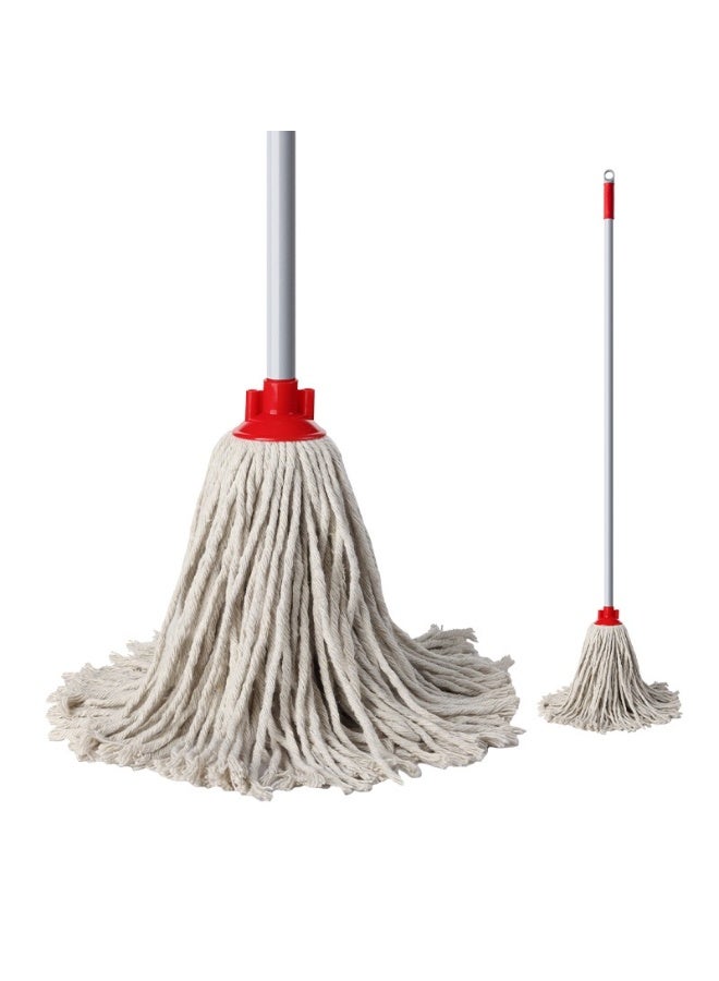 LIAO Cotton Water Mop Pack of 3 | 130cm Metal Handle with 315g Cotton Mop Head | Heavy-Duty Floor Mop for Home, Office & Commercial Cleaning - Image 1