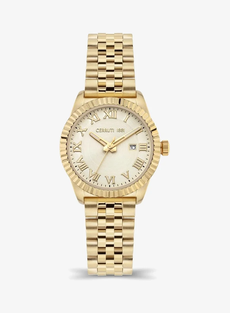 Cerruti 1881 Women's Baccio Champagne Sunray Dial Watch - CIWLH2116507