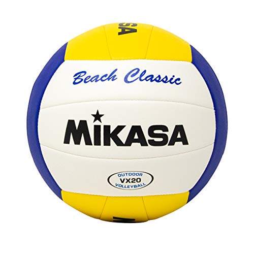 Mikasa VX20 Beach Classic Volleyball White Official Size Synthetic Material 3 Color Panel Design Affordable Price - Image 1