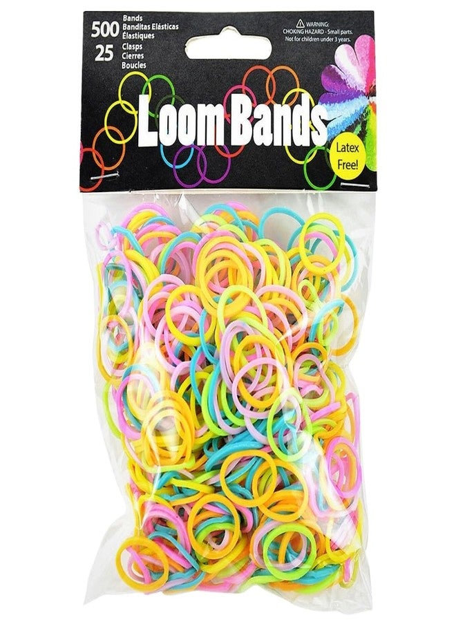 Touch of Nature 500 Value Pack Loom Bands, Assorted, Includes 25 Plastic Claps, Pastel Green/Orange/Pink/Purple/Yellow/Turquoise - Image 3