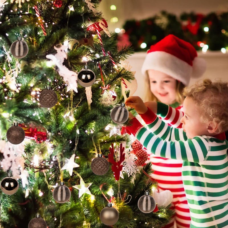 Briful 30PCS 2.36"" Christmas Ball Ornaments Shatterproof Brown Christmas Tree Decorations Xmas Tree Balls Halloween Ornaments D?cor - Image 4