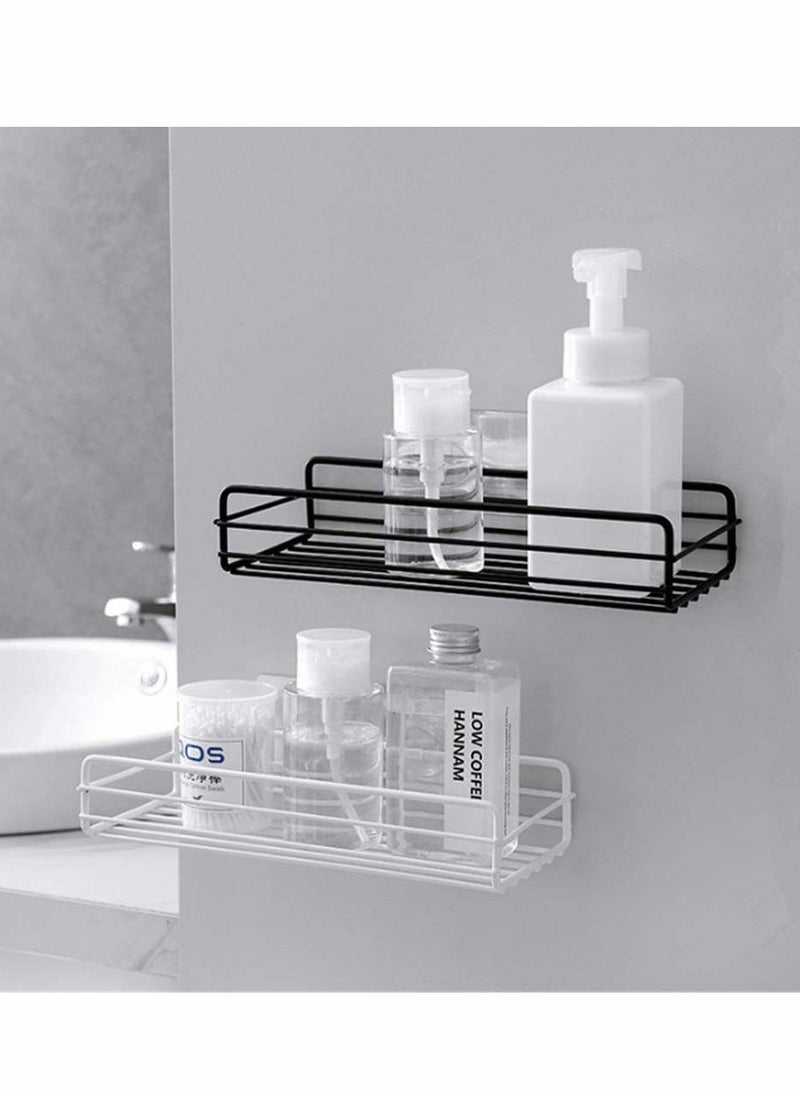 HomarKet 2 PACK Adhesive Bathroom Shelf Organizer Shower Caddy Kitchen Spice Rack Wall Mounted No Drilling  - Image 4