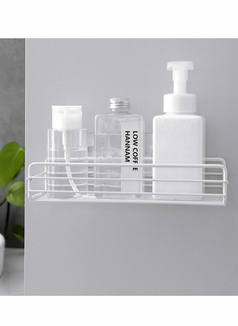 HomarKet 2 PACK Adhesive Bathroom Shelf Organizer Shower Caddy Kitchen Spice Rack Wall Mounted No Drilling  - Image 3