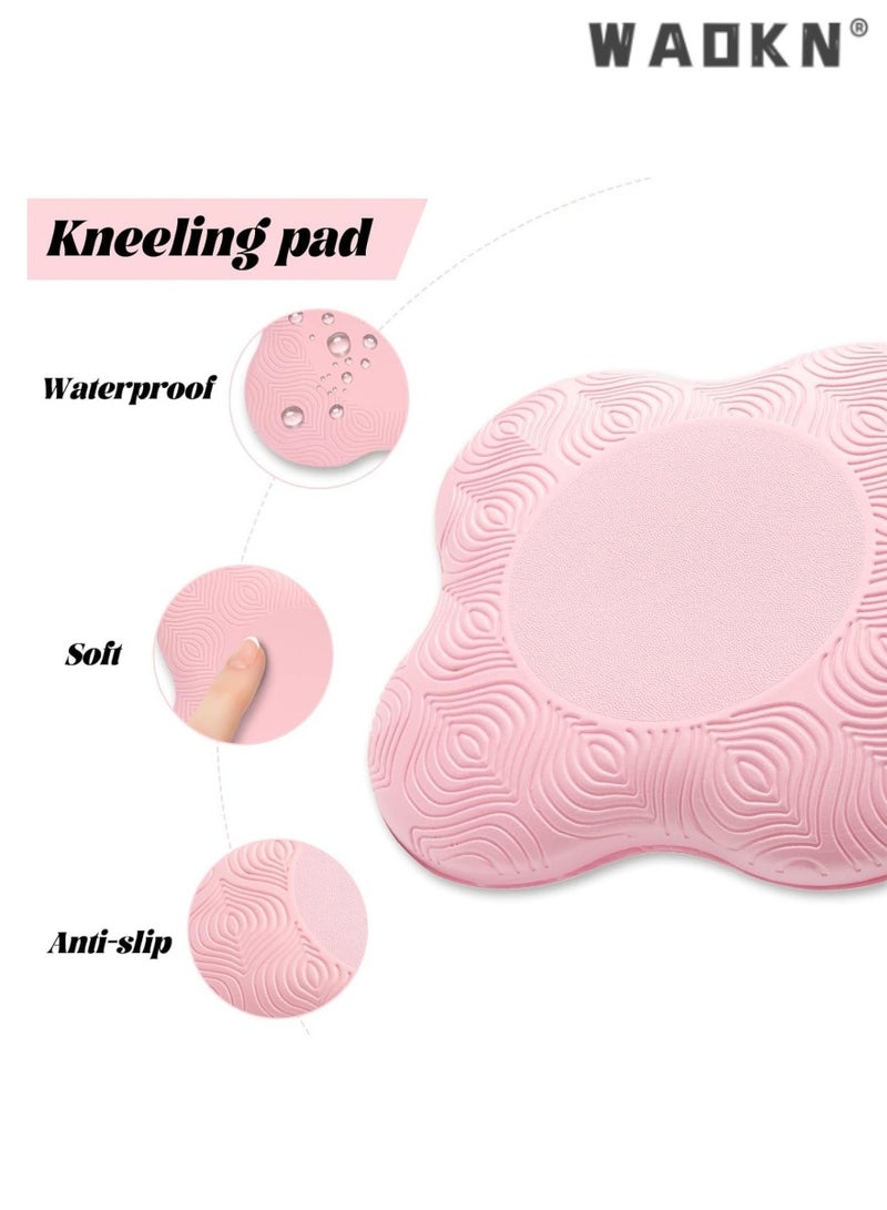 دبليو أيه أو كي أن 2 حزمة اليوغا وسادة الركبة ، المضادة للانزلاق سميكة وسادة الركبة ، الركبة ، الكوع ، المعصم ، اليد ، رغوة الرأس ، بيلاتيس وسادة الركبة ، الركوع ، ممارسة ، بيلاتيس - Image 2