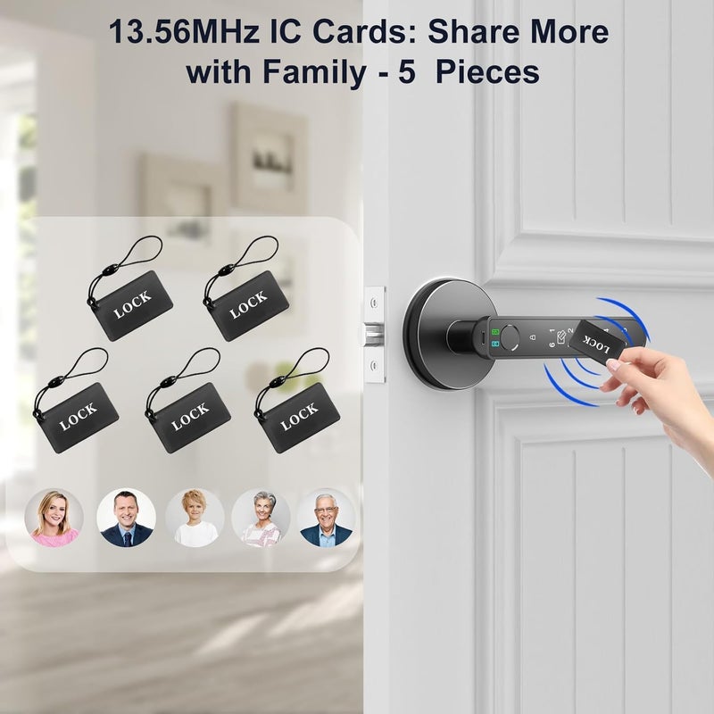 Bukela Smart IC Cards for Smart Door Lock, 13.56MHz RFID Keyless Entry Smart Cards for Door Lock, Compatible with Tuya Smart Life and TTLock (10pcs) - Image 3