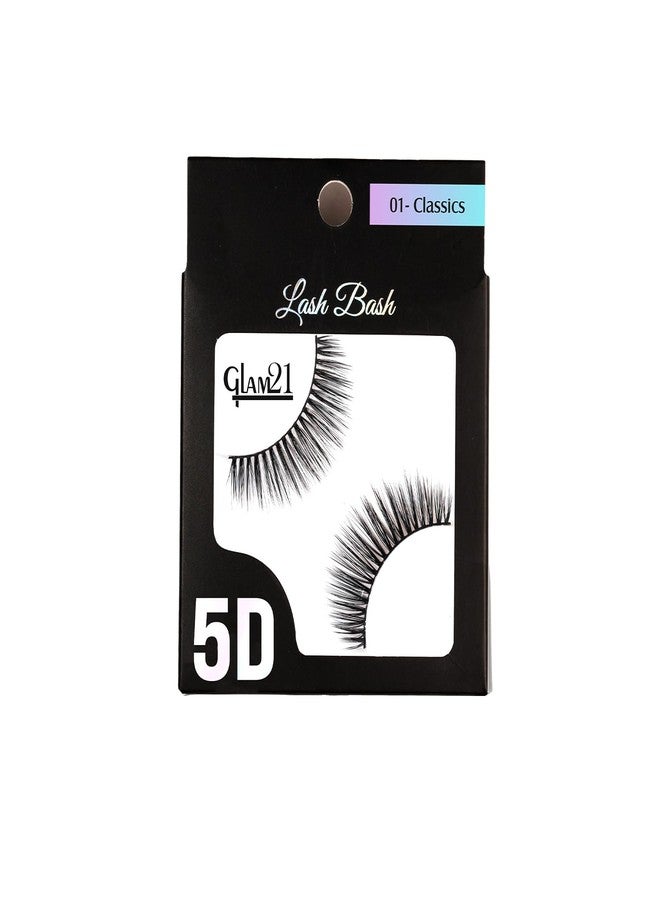 جلام 21 رموش Glam21 Lash Bash - رموش صناعية خماسية الأبعاد، رموش صناعية للعين، زوج واحد، طبيعية وناعمة - كلاسيك - Image 1