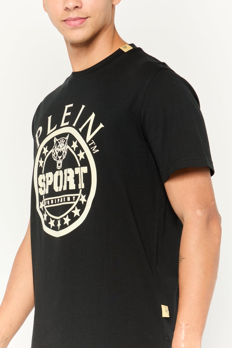 PHILIPP PLEIN Plein Sport Men Sportswear Fit Short Sleeve Outdoor T Shirt, Black - Image 3