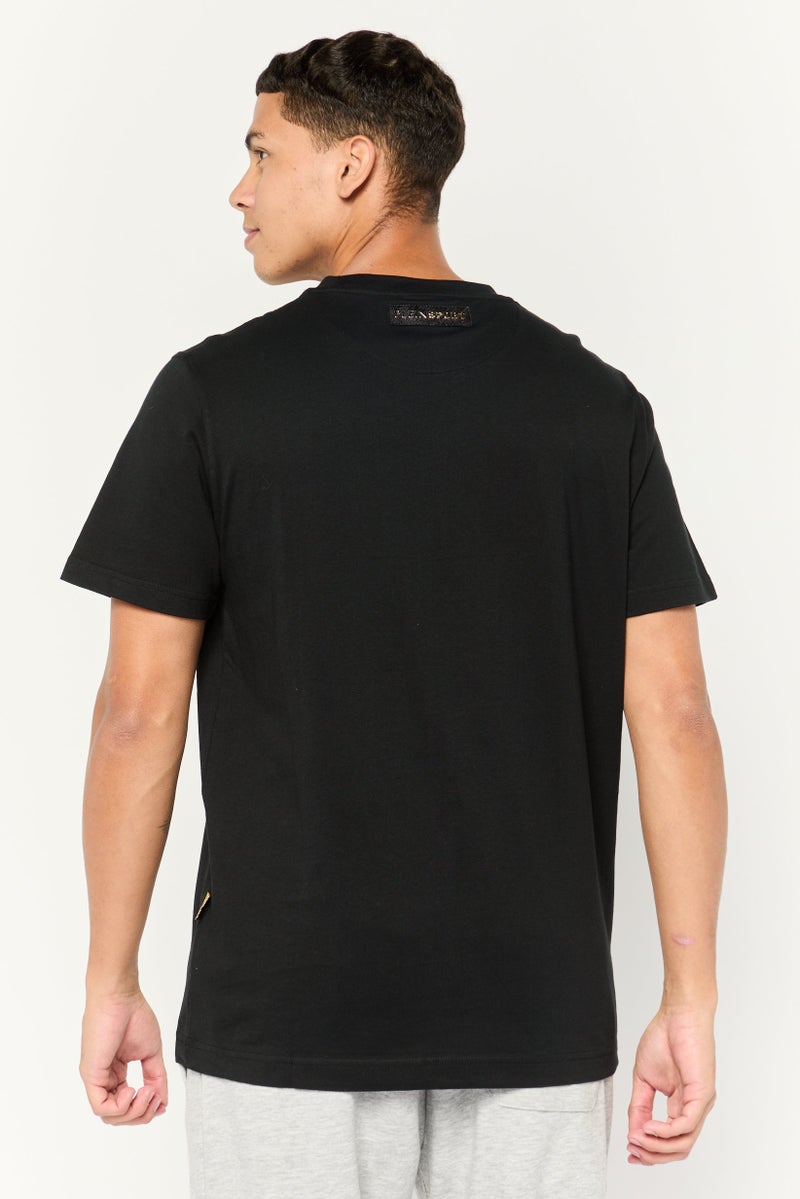 PHILIPP PLEIN Plein Sport Men Sportswear Fit Short Sleeve Outdoor T Shirt, Black - Image 4