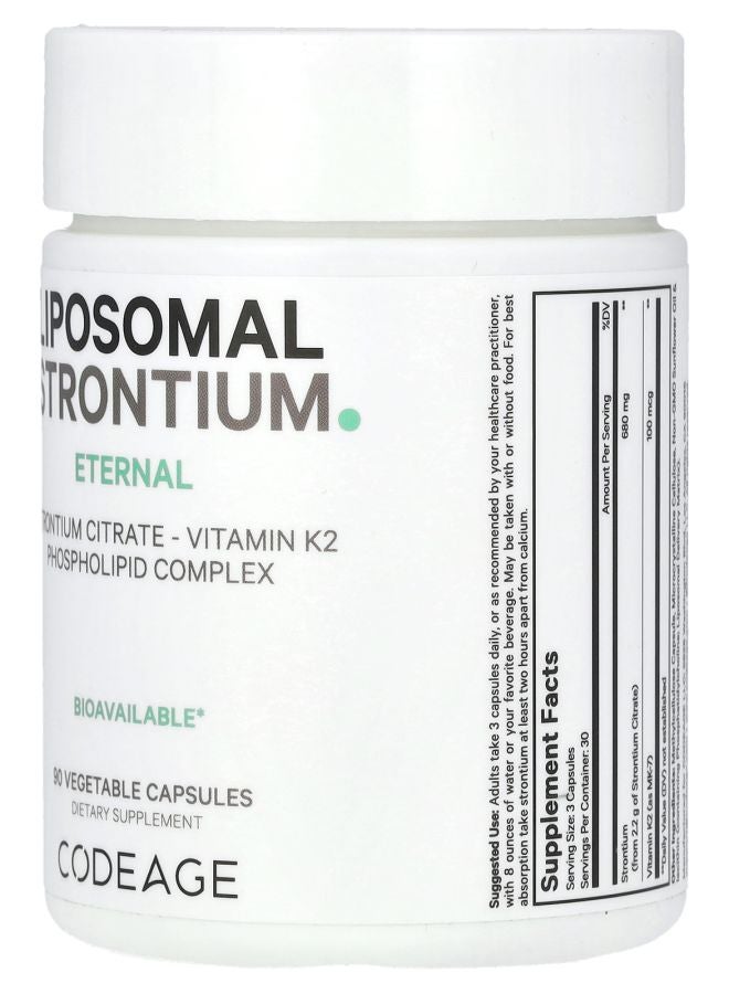 Codeage Liposomal Strontium 90 Vegetable Capsules - Image 2