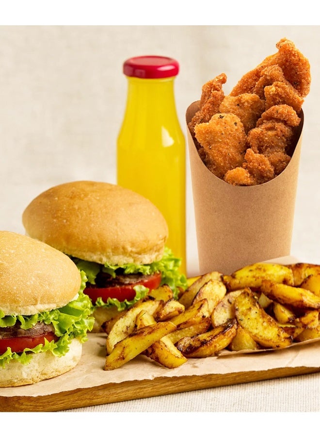 20 Pcs Disposable Charcuterie Cups Bulk Kraft Paper French Fries Holder Popcorn Sandwich Waffle Baking Party Snack Boxes Take out Cups - Image 3