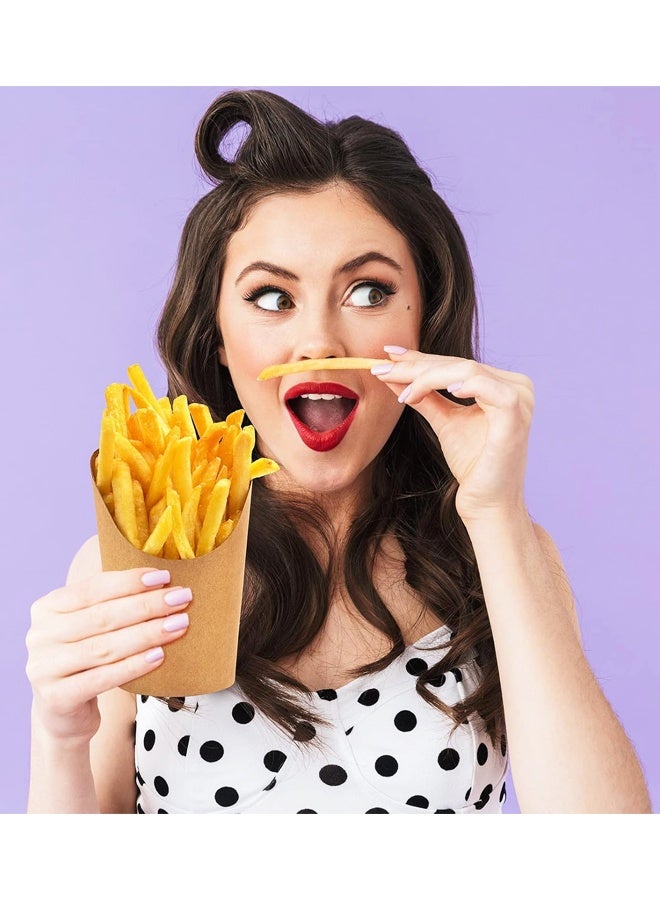 20 Pcs Disposable Charcuterie Cups Bulk Kraft Paper French Fries Holder Popcorn Sandwich Waffle Baking Party Snack Boxes Take out Cups - Image 5