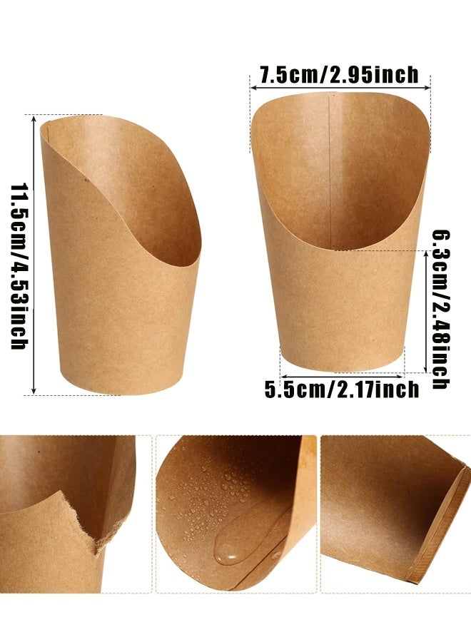 20 Pcs Disposable Charcuterie Cups Bulk Kraft Paper French Fries Holder Popcorn Sandwich Waffle Baking Party Snack Boxes Take out Cups - Image 2