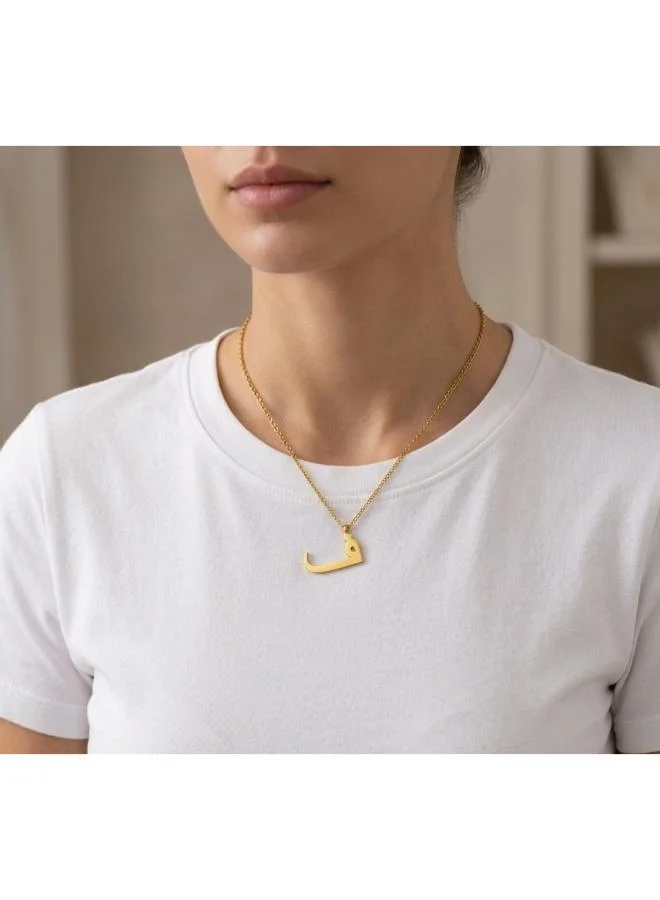 Rovaux  Arabic Letter 'Dhaa' Necklace 18k Gold Plated for Women | Best Price UAE