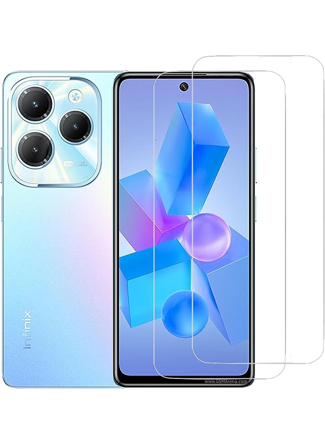 erorex For Infinix Hot 40 Infinix Hot 40 Pro Screen Protector Tempered Glass Full Coverage HD Anti Scratch Bubble Free Tempered Film With High Response 2 Pack  - Image 1