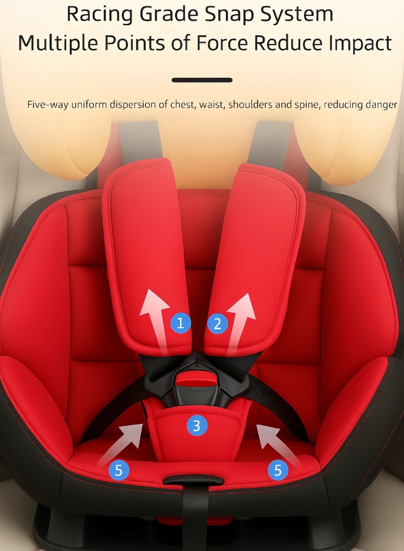 Toddler Car Seat 0 to 4 Years Adjustable Reclining Infant Car Seat Shock-Absorbing Cushion 360 Surround Protection Universal for Most Vehicles  - Image 4