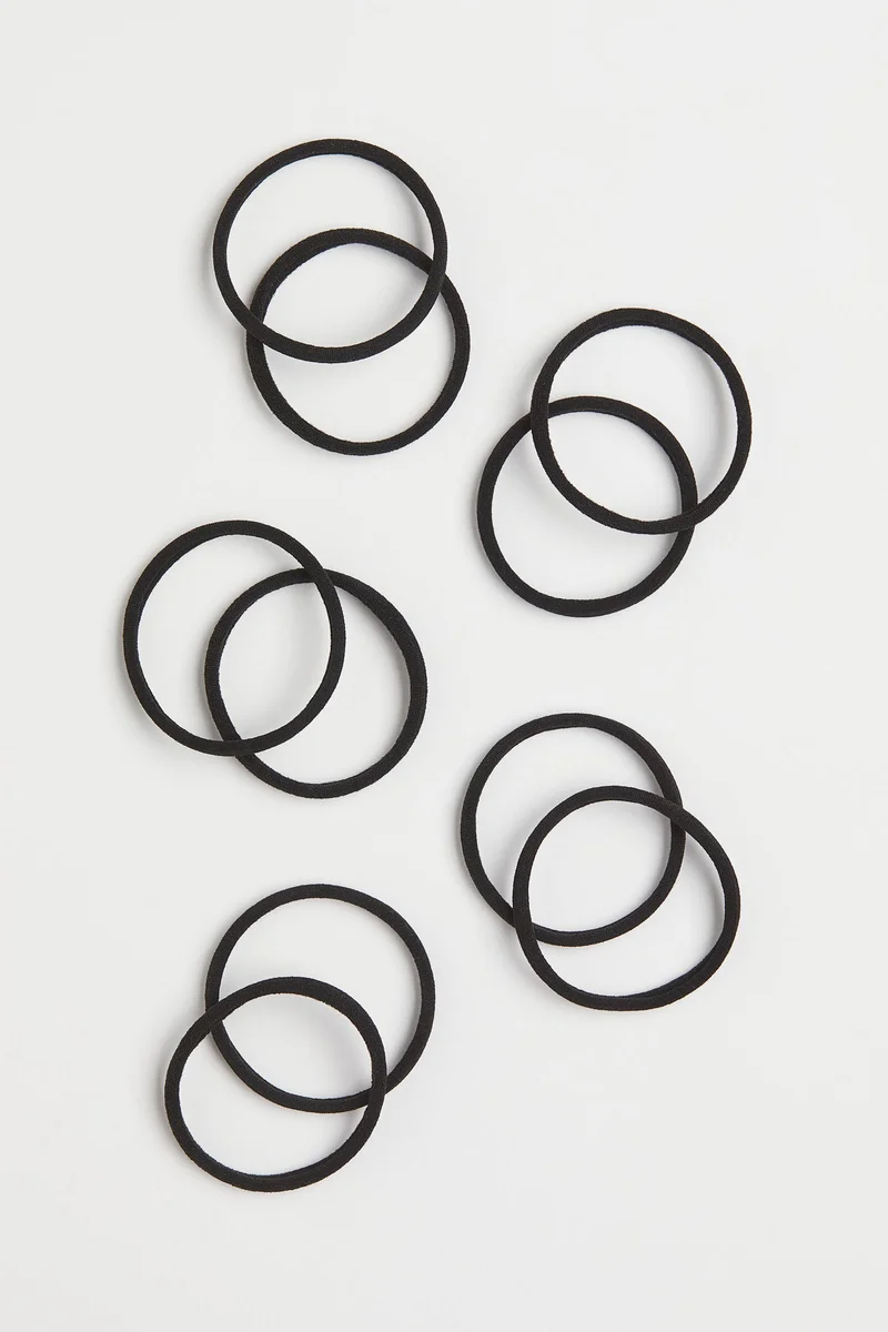 اتش اند ام أربطة شعر مطاطية - عبوة من 10 قطع