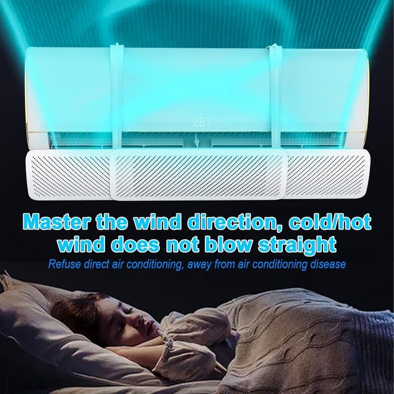 AC Air Flow Deflector, Adjustable AC air Deflector Suitable for Split air conditioners, Anti-Blast/Anti-Direct Blowing Baffle Windshield for Home, Mini-Split - Image 5