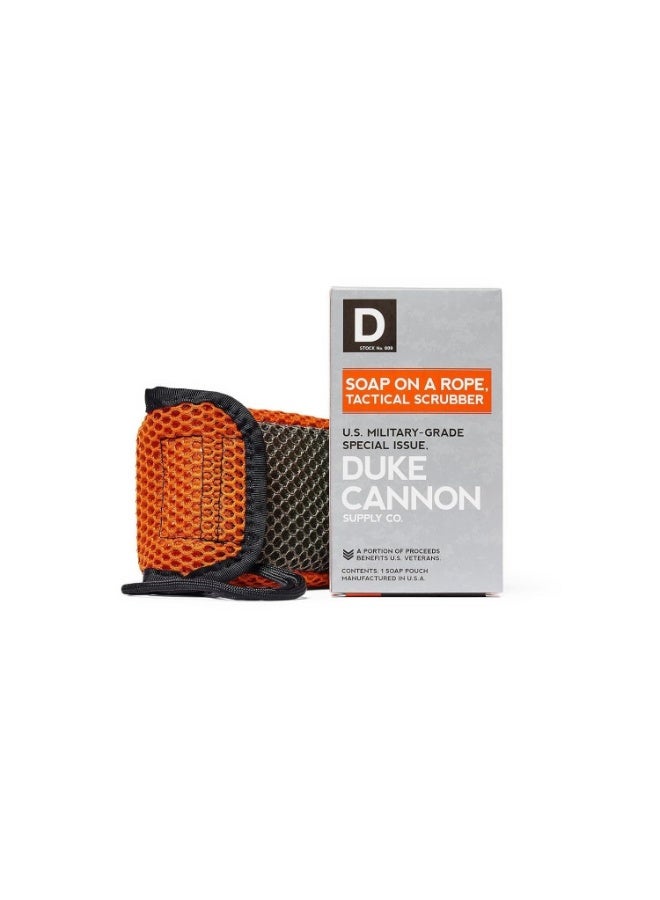 Duke Cannon Supply Co. Duke Cannon Tactical Scrubber Soap Pouch - U.S. Military-Grade, Coarse and Soft Mesh, 550 Paracord, Shower Hygiene Essential for Men's Bar Soap - Image 1
