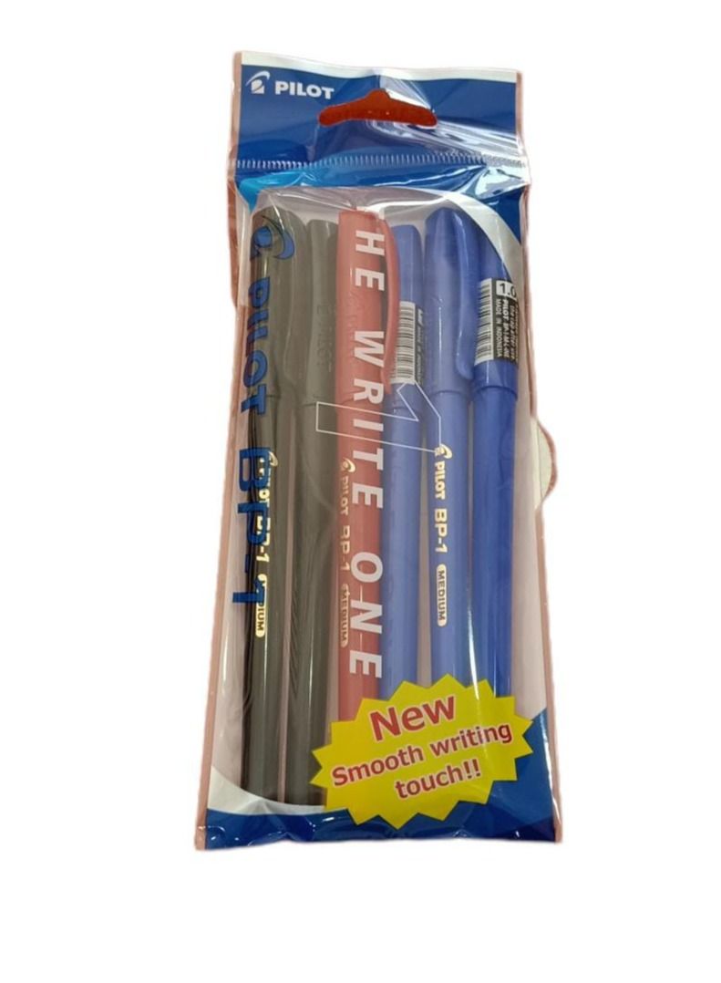 بايلوت طقم أقلام BP1 بمقبض مضاد للانزلاق مكون من 6 قطعة متعدد الألوان - Image 3