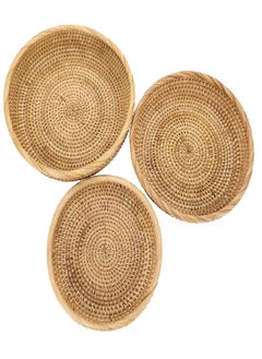 Hipiwe Set of 3 Key Basket Bowl for Entryway Woven Wicker Storage Basket Bowl Round Rattan Serving Basket Tray Fruit Snacks Candy Organizer Bowl for Keys Wallet Cell Phone Home Decor - pzsku/ZC64316187A148BD03A79Z/45/_/1693219199/23b43189-df39-42cd-bda8-c876ee996555