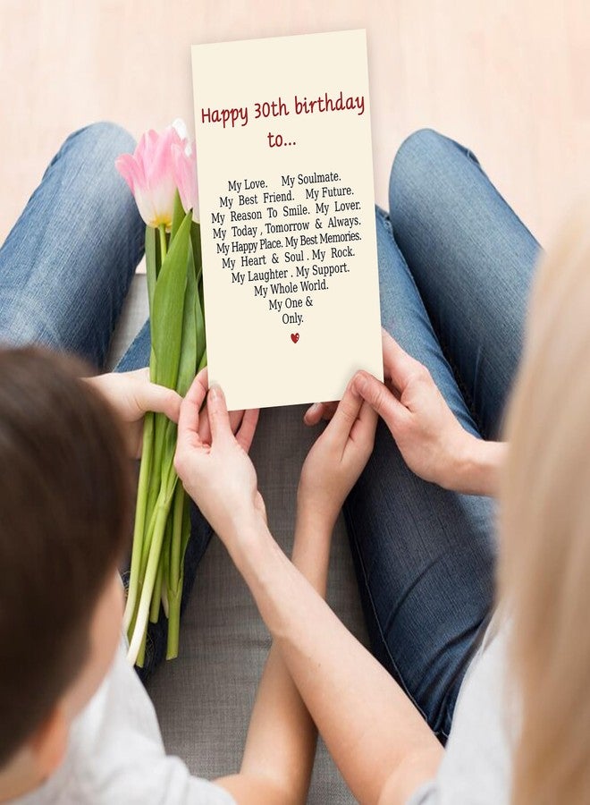 MQMRYeto Funny 30th Birthday Card For Men Women, Romantic 30 Year Old Card For Husband Wife, Love Anniversary Card For Dad Mom, 30th Birthday Gifts Idea For Him Her - Image 4