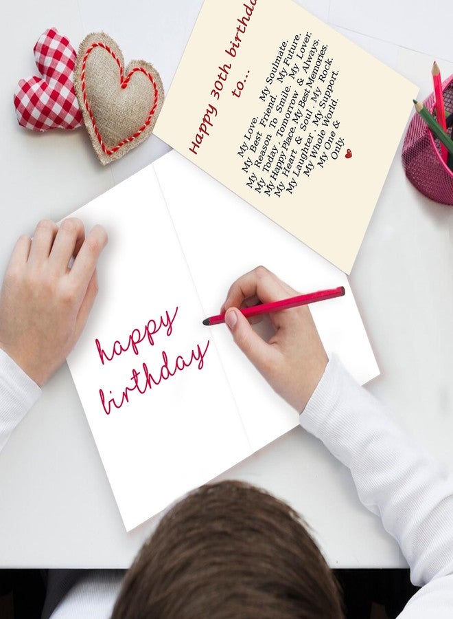 MQMRYeto Funny 30th Birthday Card For Men Women, Romantic 30 Year Old Card For Husband Wife, Love Anniversary Card For Dad Mom, 30th Birthday Gifts Idea For Him Her - Image 3