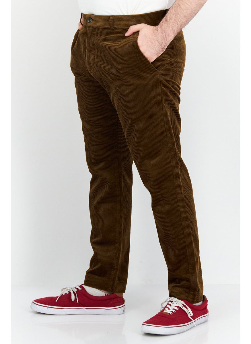 ESPRIT سروال كوردروي بتصميم نحيف للرجال، بني  - Image 2