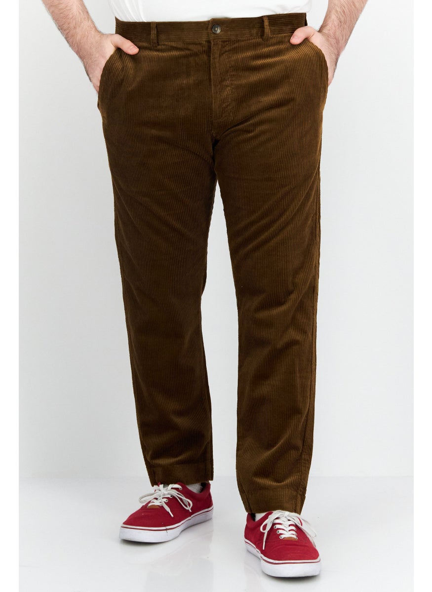 ESPRIT سروال كوردروي بتصميم نحيف للرجال، بني  - Image 1