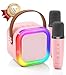 Kinglucky Mini Karaoke Machine for Kids Top Birthday Gift Pick for Girls Ages 3 4 5 6 7 8 9 10 11 12 Years Old Kids Personal Video Players Accessories with 2 Mics Valentines Day Gifts Pink - Image 3