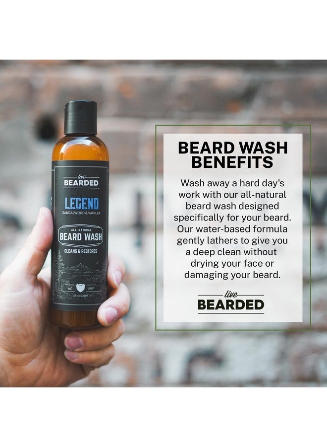 ليف بيرديت :غسول اللحية - ليجند - غسول اللحية والوجه - 8 أونصة سائلة - تركيبة تعتمد على الماء مع مكونات طبيعية بالكامل لتنظيف لطيف وعميق - صنع في الولايات المتحدة الأمريكية - Image 3
