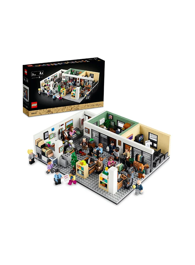 ليغو Ideas The Office 21336 Building Kit; Display Model For Adults, Featuring A Brick-Built Section Of Dunder Mifflin’S Scranton Branch From The Hit Us Mockumentary, Plus 15 Minifigures And A Cat (1,164 Pieces)