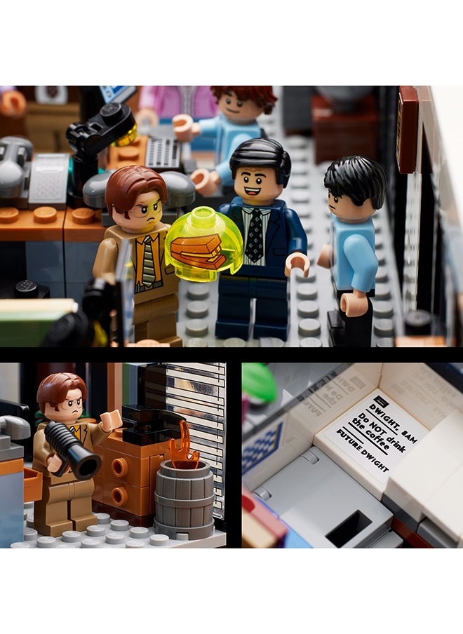 Ideas The Office 21336 Building Kit; Display Model For Adults, Featuring A Brick-Built Section Of Dunder Mifflin’S Scranton Branch From The Hit Us Mockumentary, Plus 15 Minifigures And A Cat (1,164 Pieces)