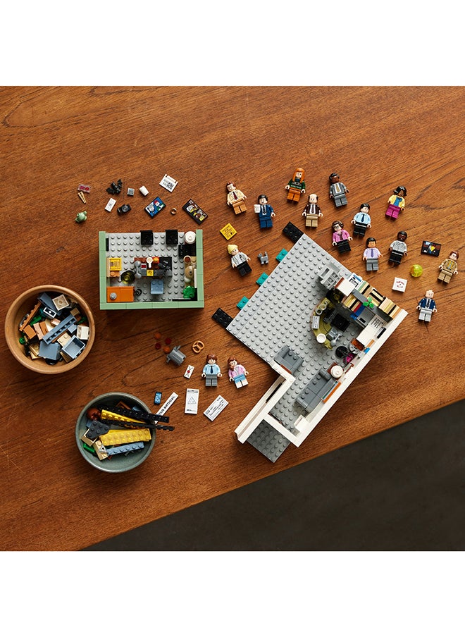 Ideas The Office 21336 Building Kit; Display Model For Adults, Featuring A Brick-Built Section Of Dunder Mifflin’S Scranton Branch From The Hit Us Mockumentary, Plus 15 Minifigures And A Cat (1,164 Pieces)