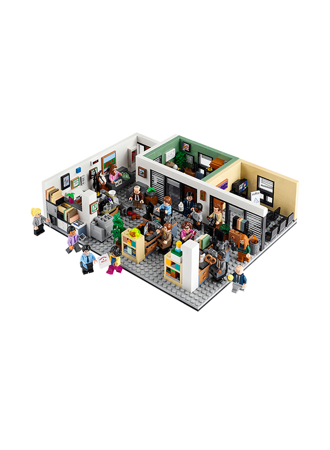 ليغو Ideas The Office 21336 Building Kit; Display Model For Adults, Featuring A Brick-Built Section Of Dunder Mifflin’S Scranton Branch From The Hit Us Mockumentary, Plus 15 Minifigures And A Cat (1,164 Pieces)