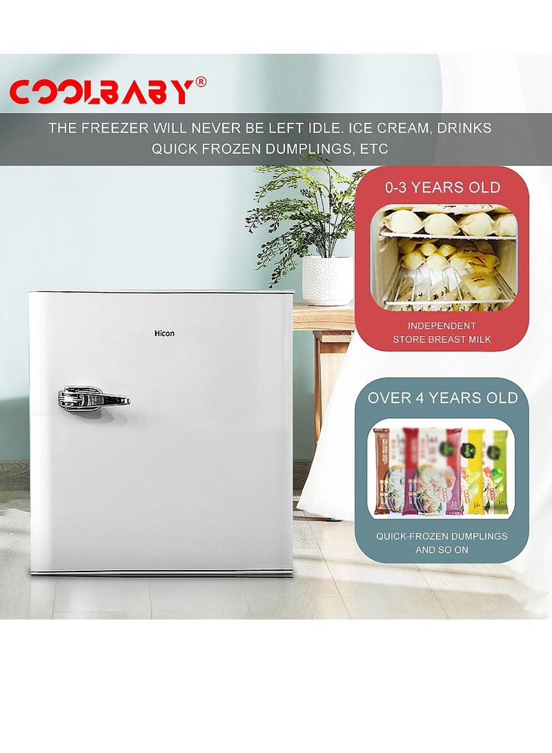 Cool Baby COOLBABY 40L Mini Breastmilk Refrigerator, Home Frozen Small Freezer, Home and Office Personal Freezer, Can Freeze Ice Cream, Breast Milk, Quick Frozen Dumplings and Other Foods - Image 5