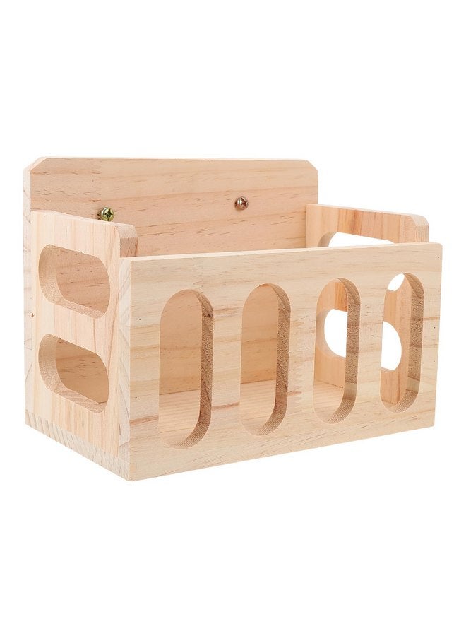 balacoo Rabbit Feeder Bunny Food Manger Wooden Manger Rack Grass Holder Cage Feeder Pet Supplies for Guinea Pig Chinchilla Hamster 23. 5X14X17. 5CM - Image 1