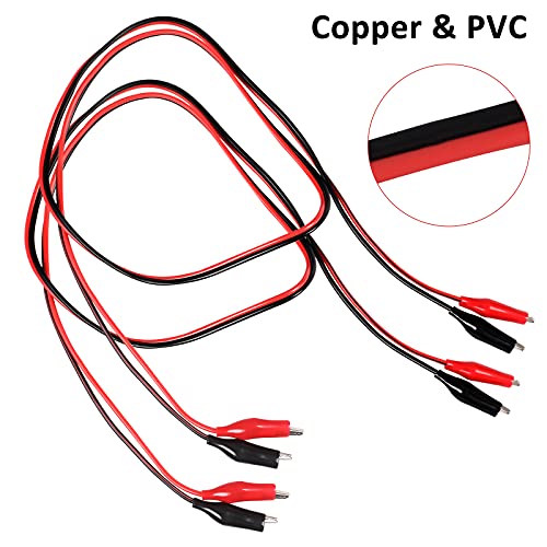 Romeda 4 Groups 1M Alligator Clips Electrical, Insulated Test Leads with Alligator Clips, Stamping Double-ended Jumper Wires for Electrical Testing, Circuit Connection, Experiment (Red & Black) - Image 3