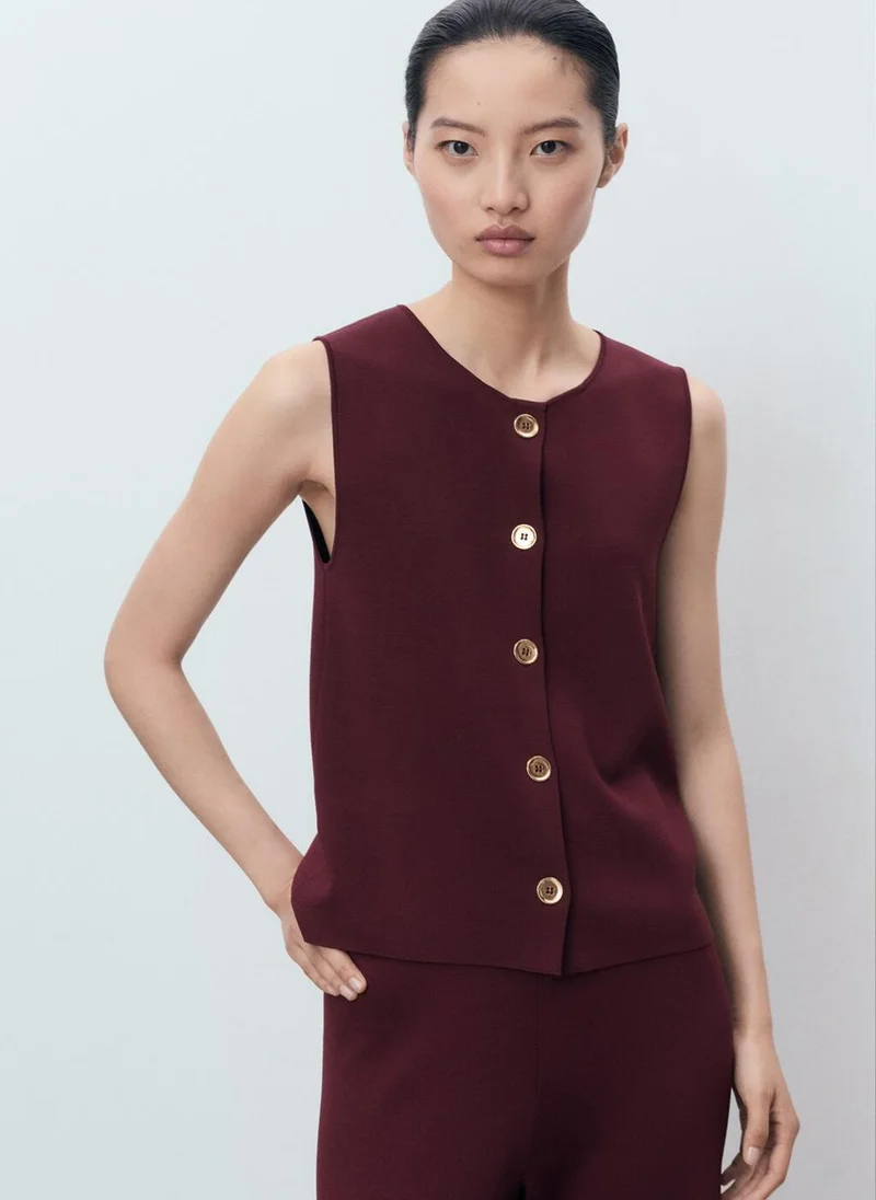 مانجو Fine-knit gilet