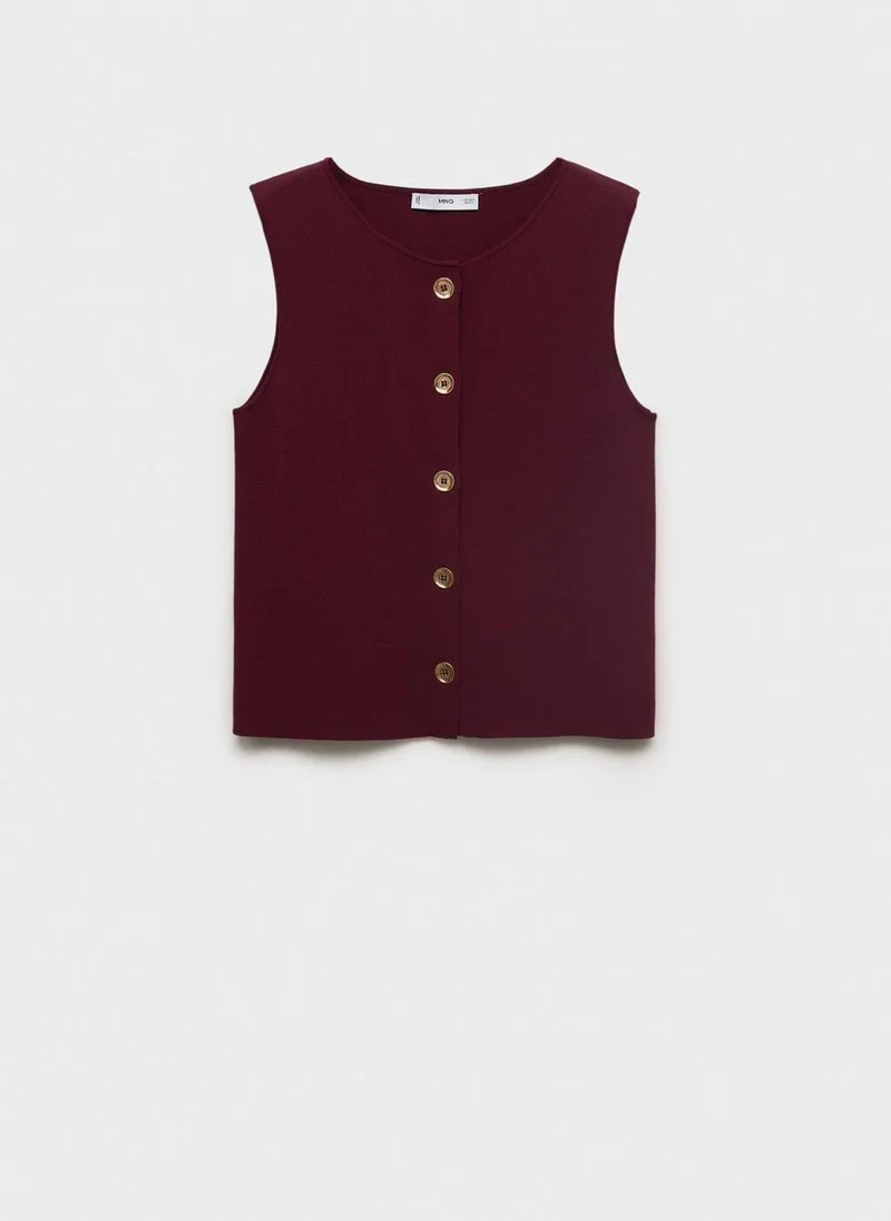 MANGO Fine-knit gilet