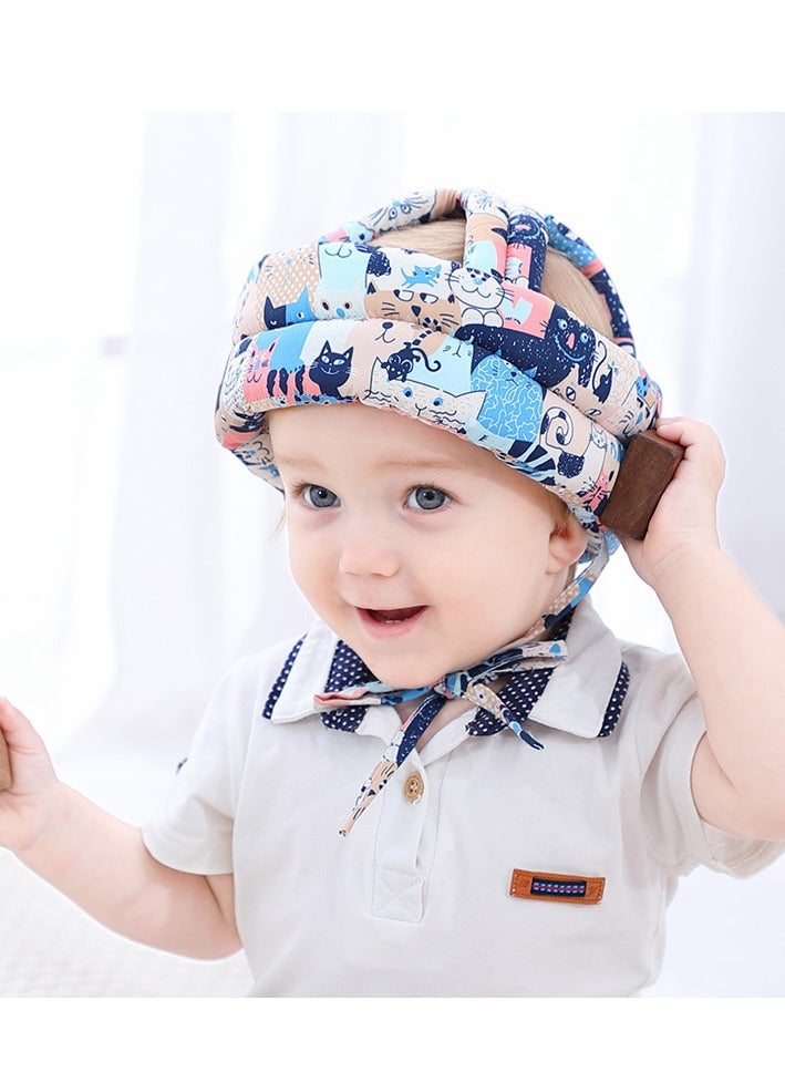 MIXDE Toddler Safety Helmet, Adjustable Protective Cap,No Bumps Child Safety Head Guard Hat for Running Walking Crawling