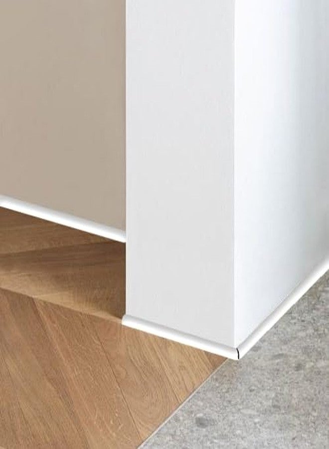 Conwang Flexible Quarter Round Molding Bendable Molding Trim,Peel and Stick Silicone Rubber Edge Trim for Floor,Tub,Cabinet,Flexible Molding Around Curved Stairs,Columns and Walls-472” L x 0.6” W x 0.6” H - Image 4