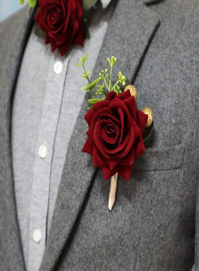 Latious Wedding Boutonniere Groom Flower Buttonholes Groomsmans Prom Party Suit Decoration Anniversary Accessories for Man - Image 3