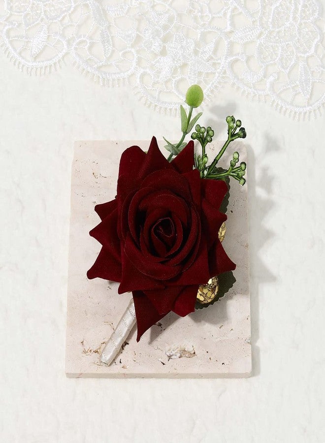 Latious Wedding Boutonniere Groom Flower Buttonholes Groomsmans Prom Party Suit Decoration Anniversary Accessories for Man - Image 2