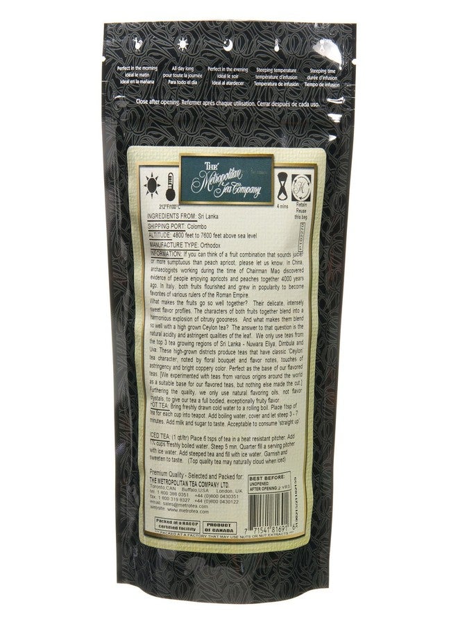Metropolitan Tea عبوة شاي متروبوليتان ديسكفري السائب، بنكهة الخوخ والمشمش، أسود، 100 غرام - Image 3