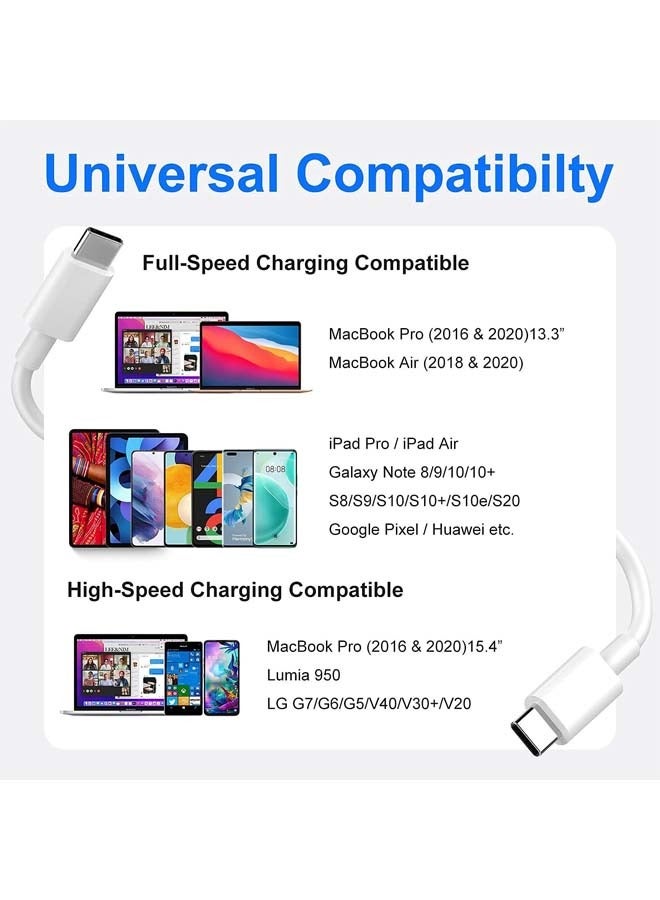 Taimi 2m White USB-C to USB-C Fast Charging Cable – 60W Power Delivery - Image 5