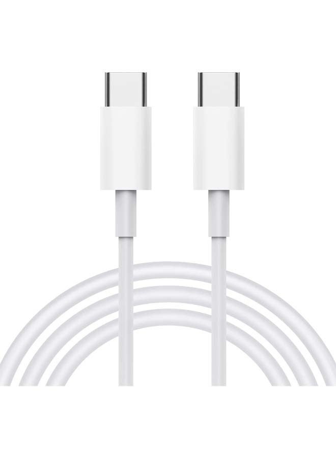Taimi 2m White USB-C to USB-C Fast Charging Cable – 60W Power Delivery - Image 2