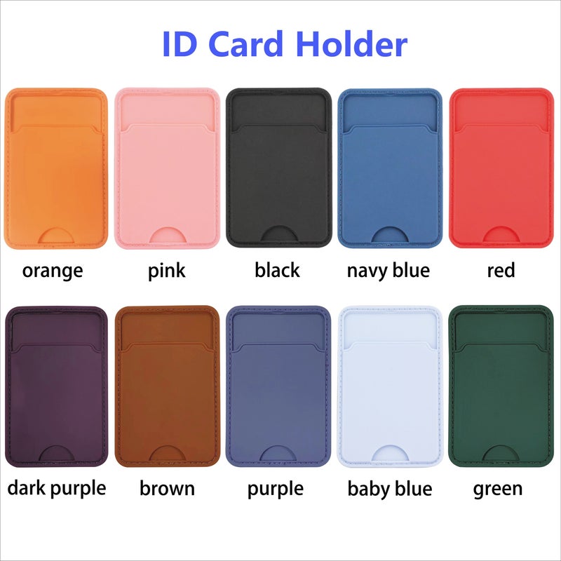 Adhesive Phone Card Holder For Back Of Phone Orange Carrying Case For Credit Cards ID And More Smartphone Compatible Men Women - Image 1
